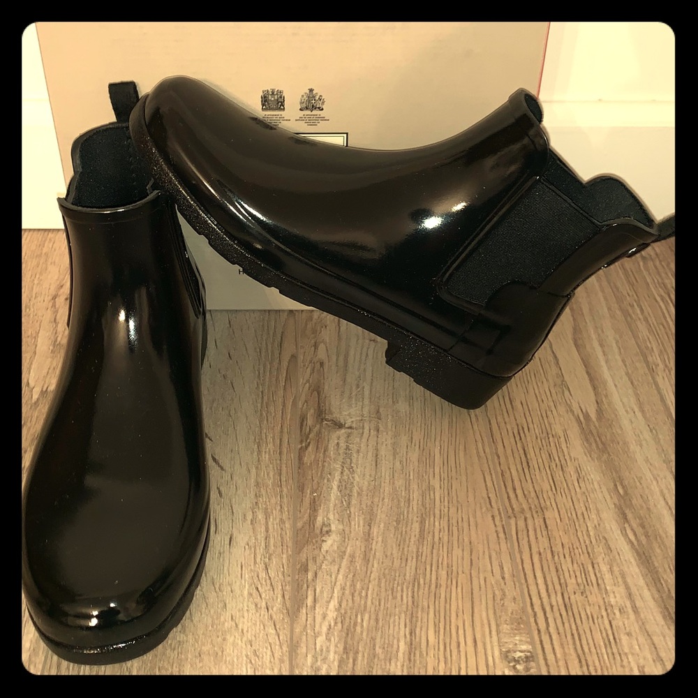 Women hunter original refined Chelsea black 10 new